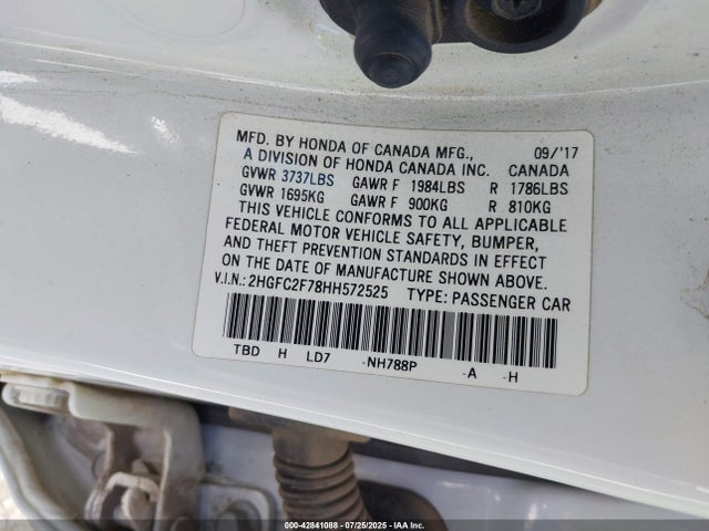 Honda k20c2 2017 2HGFC2F78HH572525 Image 9