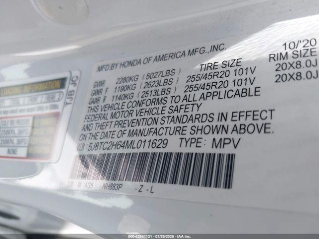 2021 ACURA RDX 5J8TC2H64ML011629 Photo 8