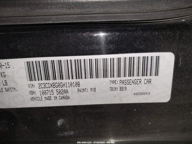 Dodge Charger 2016 2C3CDXBG0GH110108 Image 9