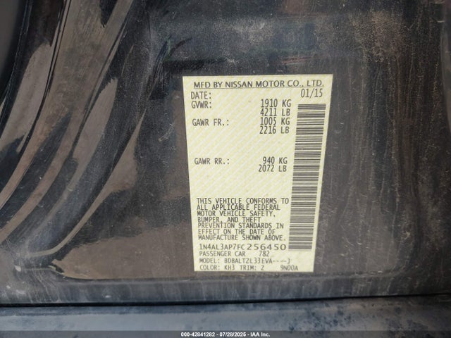 1N4AL3AP7FC256450 Nissan 2015