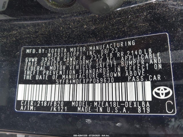 Toyota m20a-fks 2023 5YFB4MDEXPP069630 Image 9