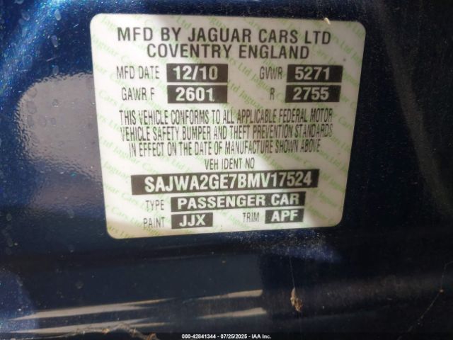 2011 JAGUAR XJ SAJWA2GE7BMV17524 Photo 8