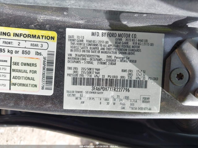 3FA6P0H7XER227796 Ford 2014
