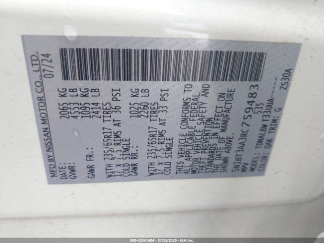 2024 NISSAN ROGUE 5N1BT3AA3RC759483 Photo 8