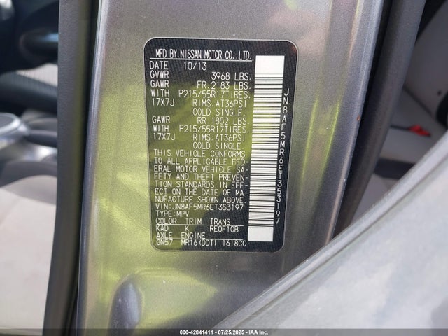 JN8AF5MR6ET353197 Nissan 2014