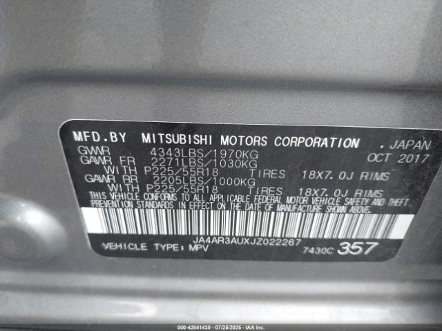 2018 MITSUBISHI OUTLANDER SPORT JA4AR3AUXJZ022267 Photo 8