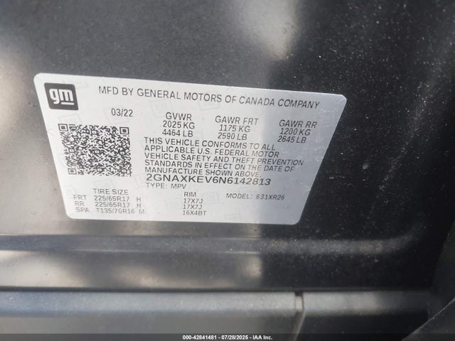 Chevrolet lyx 2022 2GNAXKEV6N6142813 Image 9