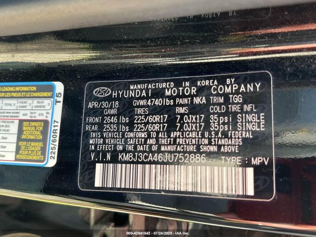 2018 HYUNDAI TUCSON KM8J3CA46JU752886 Photo 8