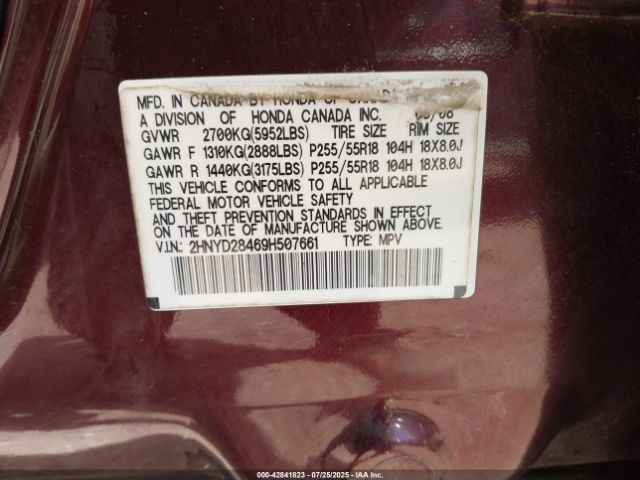 2009 ACURA MDX 2HNYD28469H507661 Photo 8