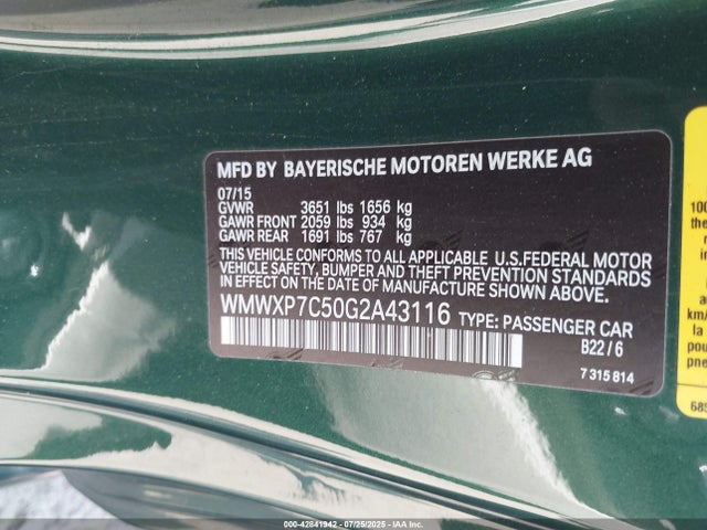 2016 MINI HARDTOP WMWXP7C50G2A43116 Photo 8