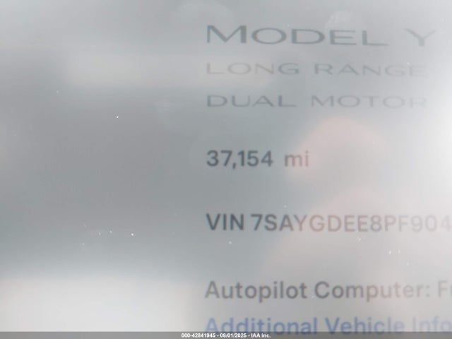 7SAYGDEE8PF904042 Tesla Model Y