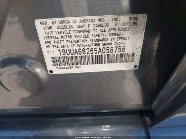 2005 ACURA TL 19UUA66265A058756 Photo 8