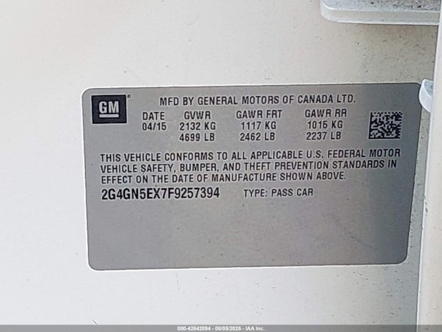 Buick ltg 2015 2G4GN5EX7F9257394 Image 9
