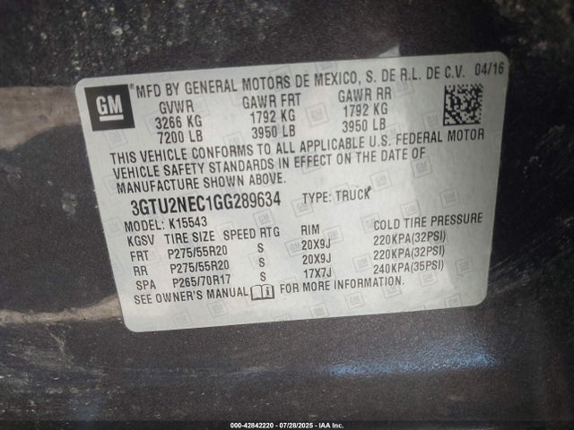 3GTU2NEC1GG289634 GMC l83 - sidi, vvt, afm, e85 max, aluminum