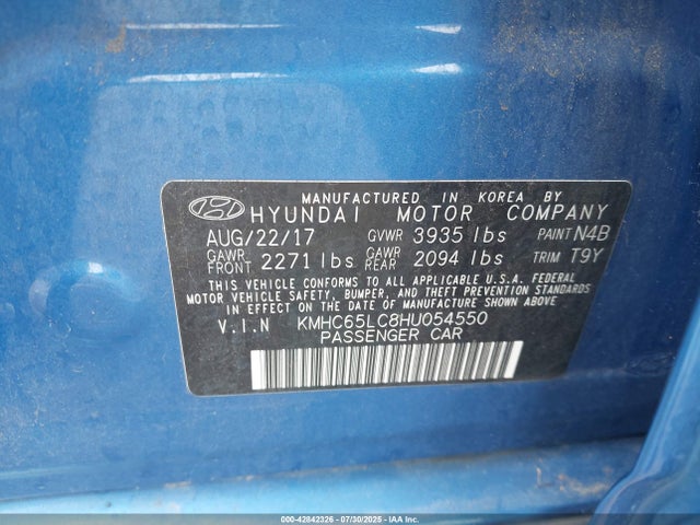 KMHC65LC8HU054550 Hyundai gdi kappa