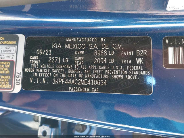 KIA t-gdi gamma 2021 3KPF44AC2ME410634 Image 9