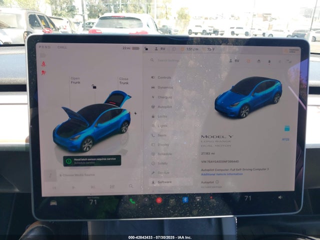7SAYGAEE8NF366440 Tesla Model Y
