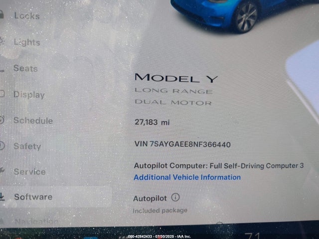 2022 TESLA MODEL Y 7SAYGAEE8NF366440 Photo 6