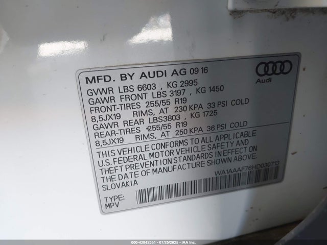 2017 AUDI Q7 WA1AAAF76HD030713 Photo 8