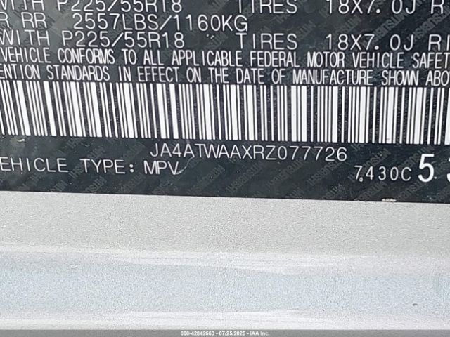 2024 MITSUBISHI ECLIPSE CROSS JA4ATWAAXRZ077726 Photo 8