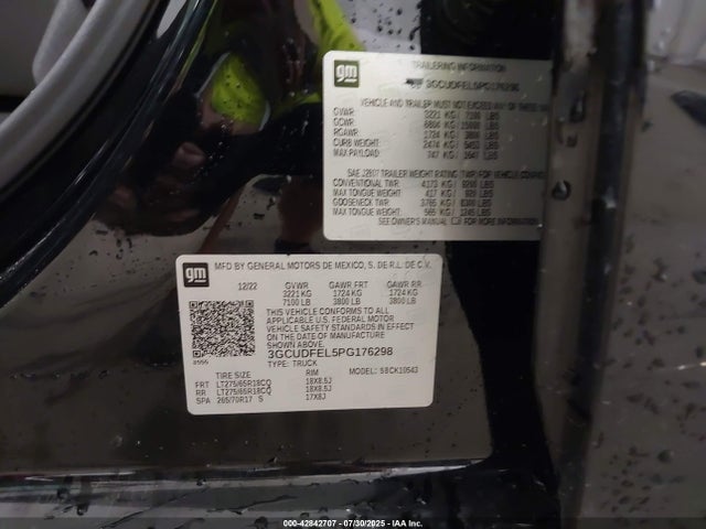 Chevrolet l87 2023 3GCUDFEL5PG176298 Image 9