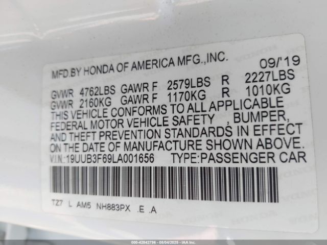 2020 ACURA TLX 19UUB3F69LA001656 Photo 8
