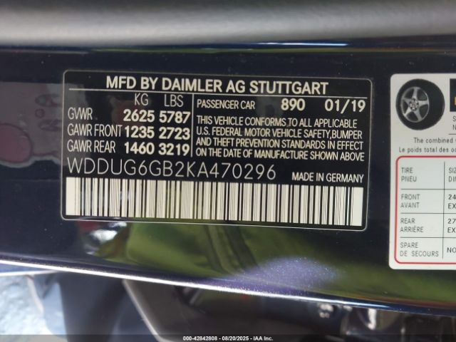 2019 MERCEDES-BENZ S 450 WDDUG6GB2KA470296 Photo 8