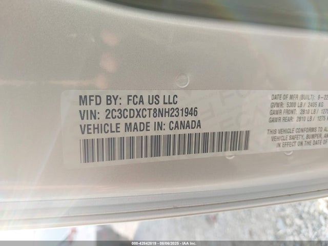 2C3CDXCT8NH231946 Dodge Charger