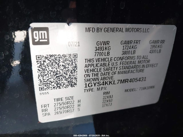 2021 CADILLAC ESCALADE ESV 1GYS4KKL7MR405431 Photo 8