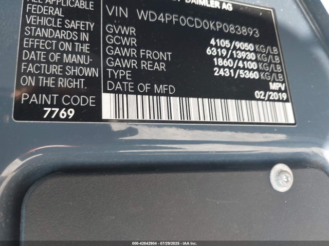 WD4PF0CD0KP083893 Mercedes-Benz om 642 with brake assist