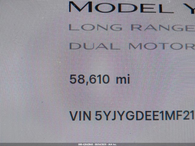 2021 TESLA MODEL Y 5YJYGDEE1MF217624 Photo 6