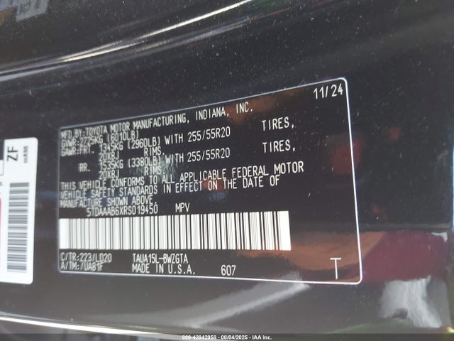 Lexus t24a-fts 2024 5TDAAAB6XRS019450 Image 8