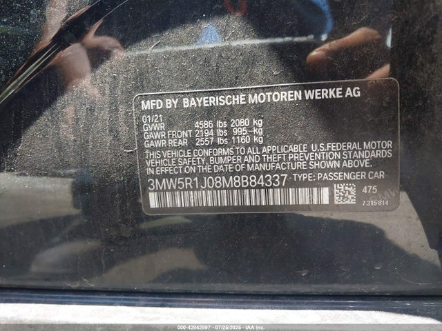 3MW5R1J08M8B84337 BMW 330I
