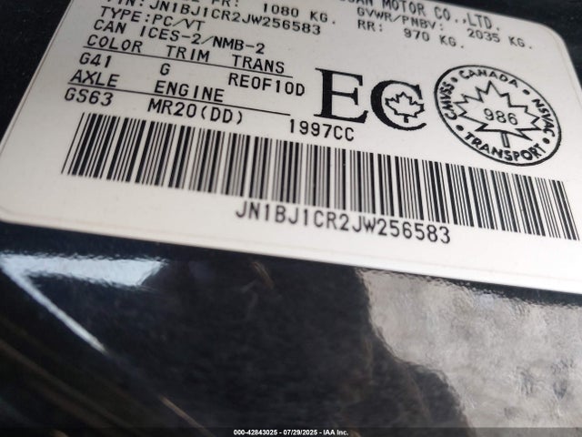 JN1BJ1CR2JW256583 Nissan ROGUE SPORT