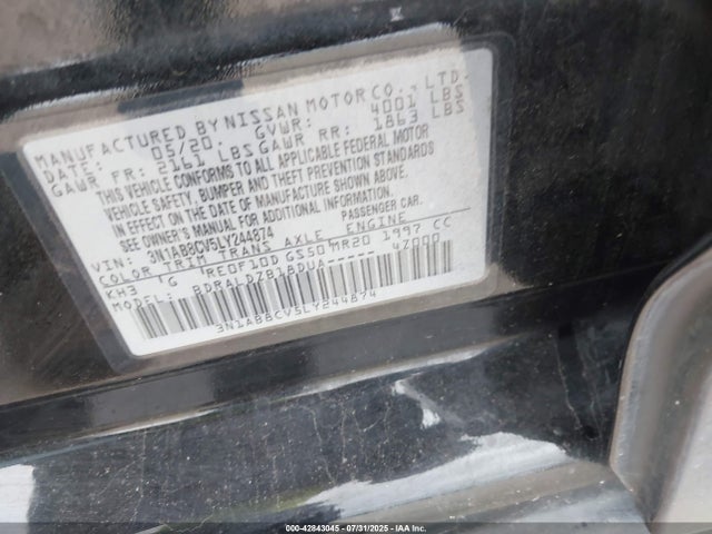 Nissan 2020 2020 3N1AB8CV5LY244874 Image 9