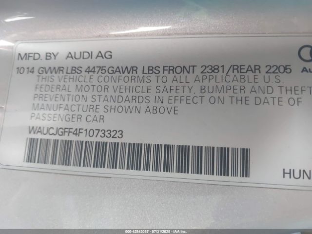 2015 AUDI A3 WAUCJGFF4F1073323 Photo 8