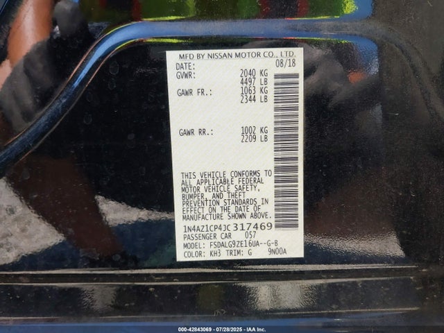 Nissan 2018 2018 1N4AZ1CP4JC317469 Image 9