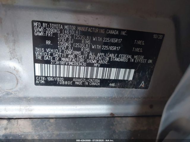 2021 TOYOTA RAV4 2T3H1RFV1MC093430 Photo 8