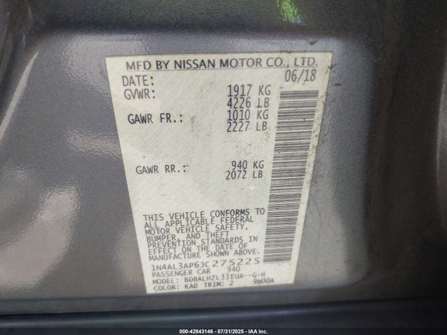 1N4AL3AP6JC275225 Nissan 2018