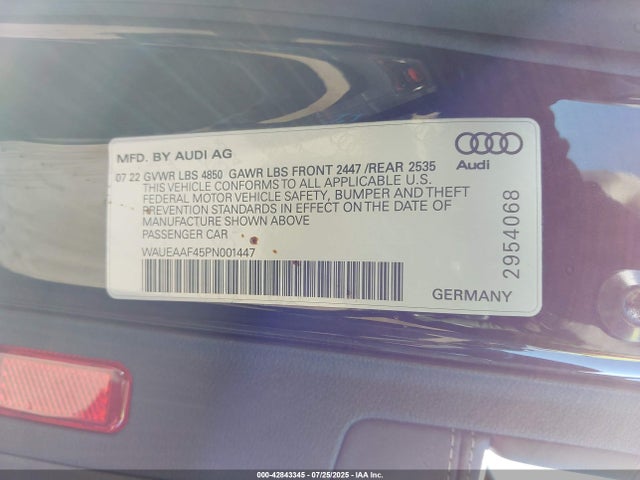 2023 AUDI A4 WAUEAAF45PN001447 Photo 8