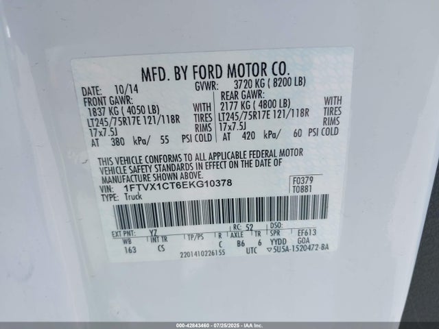 Ford F-150 2014 1FTVX1CT6EKG10378 Image 9