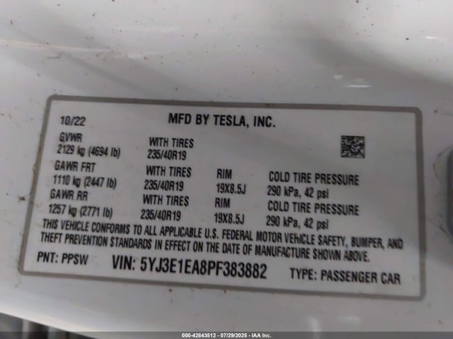 2023 TESLA MODEL 3 5YJ3E1EA8PF383882 Photo 8