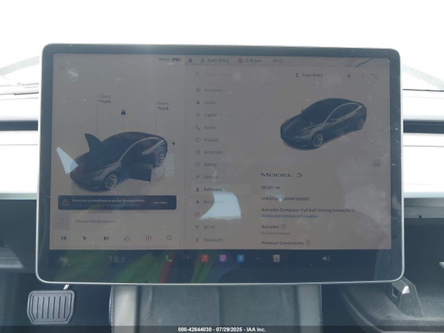 5YJ3E1EA0NF299987 Tesla MODEL 3