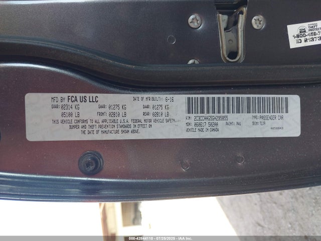 Chrysler 2016 2016 2C3CCAAG5GH295855 Image 9