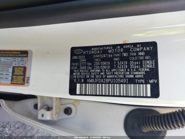 Hyundai t-gdi gamma ii 2023 KM8JFDA28PU105491 Image 9
