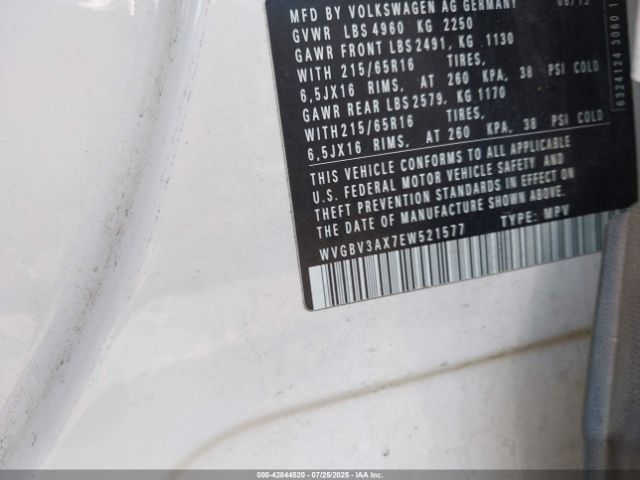 2014 VOLKSWAGEN TIGUAN WVGBV3AX7EW521577 Photo 8
