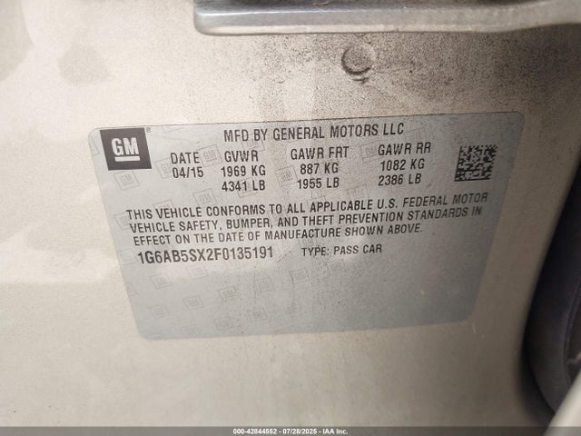 2015 CADILLAC ATS 1G6AB5SX2F0135191 Photo 8