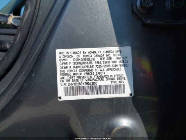 2007 ACURA MDX 2HNYD283X7H533166 Photo 8