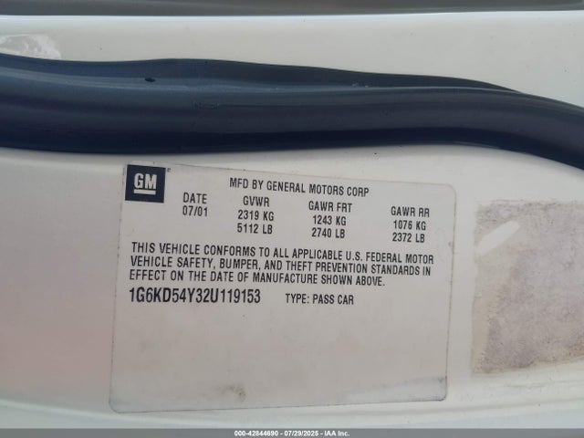 2002 CADILLAC DEVILLE 1G6KD54Y32U119153 Photo 8