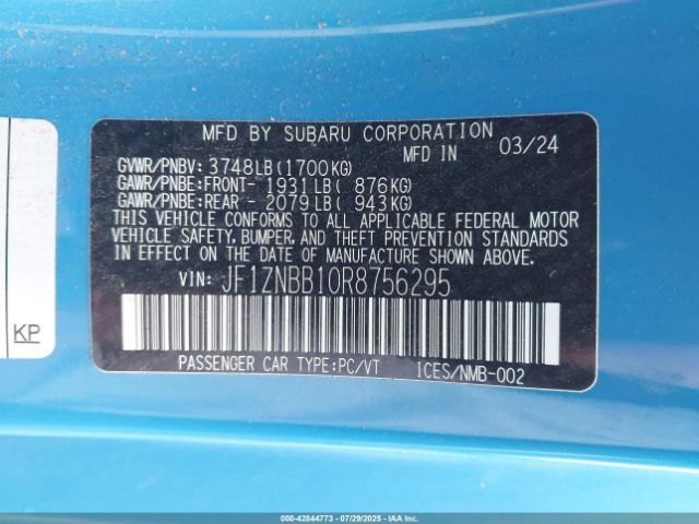 2024 TOYOTA GR86 JF1ZNBB10R8756295 Photo 8